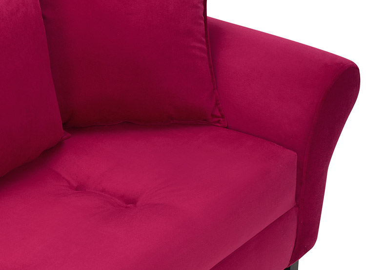 SET DE MUEBLES BODEVIR SOFÁ LUA 3 CUERPOS FELPA + 2 POUFS - 6