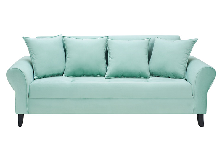 SET DE MUEBLES BODEVIR SOFÁ LUA 3 CUERPOS FELPA + 2 POUFS - 2