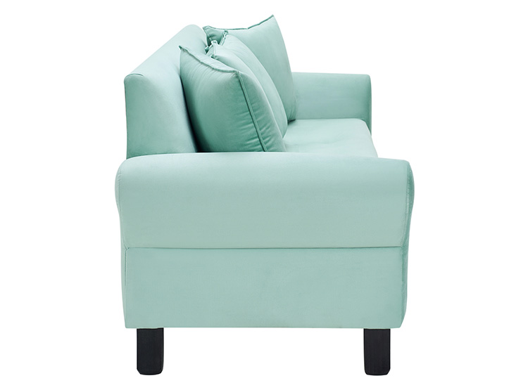 SET DE MUEBLES BODEVIR SOFÁ LUA 3 CUERPOS FELPA + 2 POUFS - 4