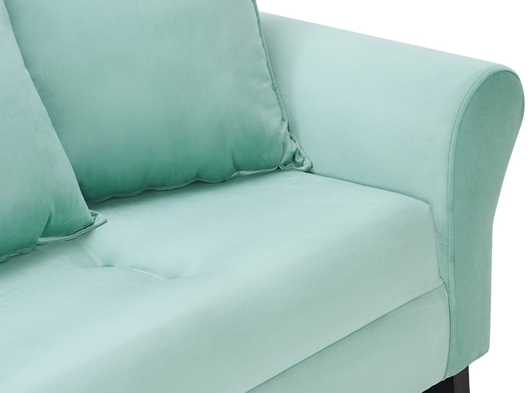 SET DE MUEBLES BODEVIR SOFÁ LUA 3 CUERPOS FELPA + 2 POUFS - 5