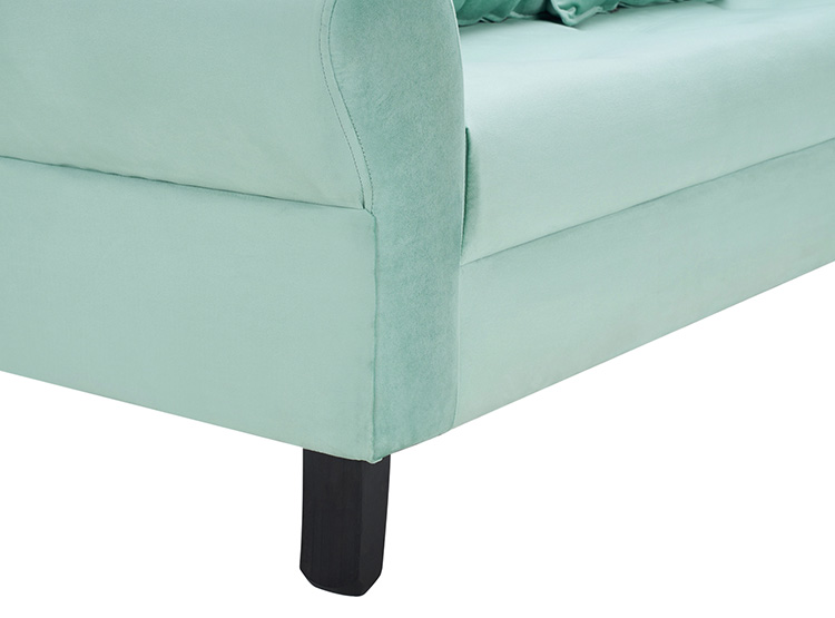 SET DE MUEBLES BODEVIR SOFÁ LUA 3 CUERPOS FELPA + 2 POUFS - 6