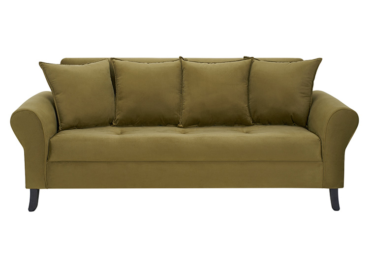 SET DE MUEBLES BODEVIR SOFÁ LUA 3 CUERPOS FELPA + 2 POUFS - 2