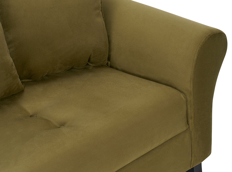 SET DE MUEBLES BODEVIR SOFÁ LUA 3 CUERPOS FELPA + 2 POUFS - 6