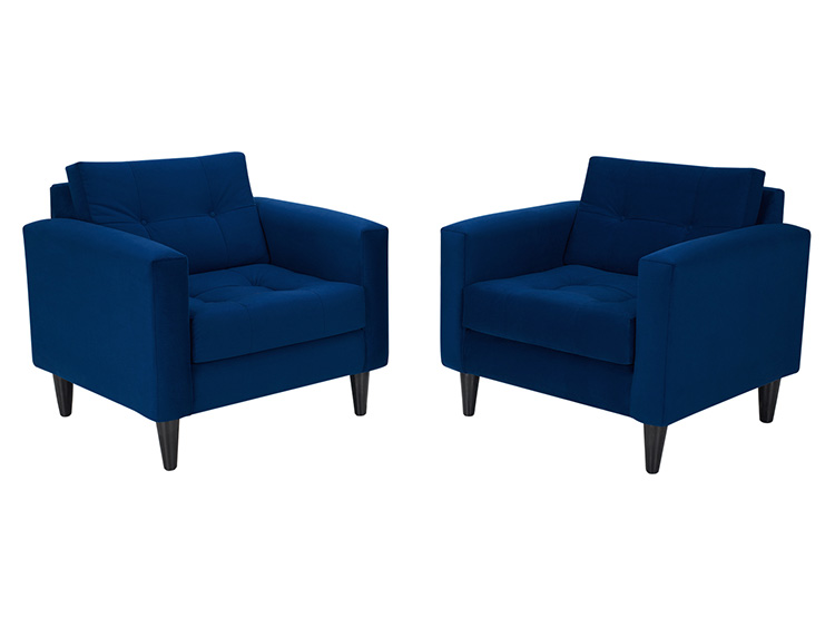 SET 2 SILLONES BODEVIR RETRO 1 CUERPO FELPA