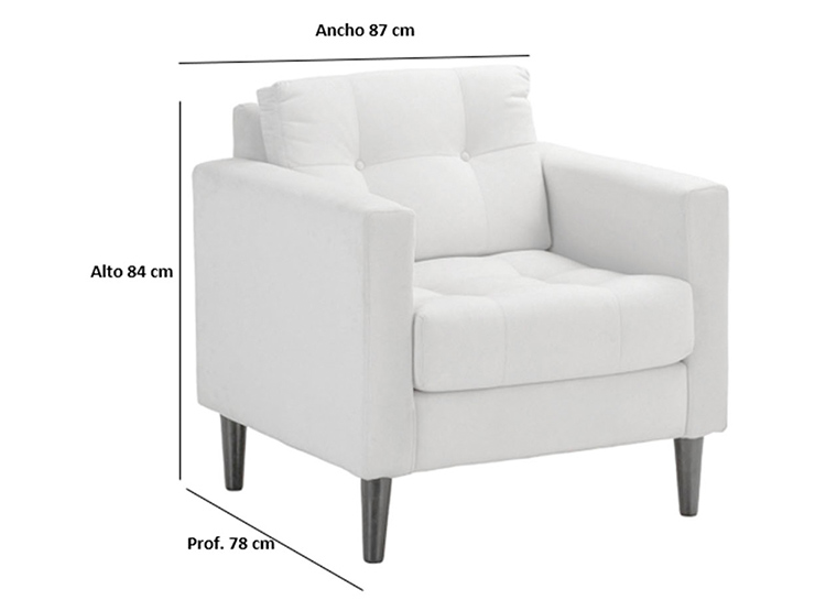 SET 2 SILLONES BODEVIR RETRO 1 CUERPO FELPA - 7