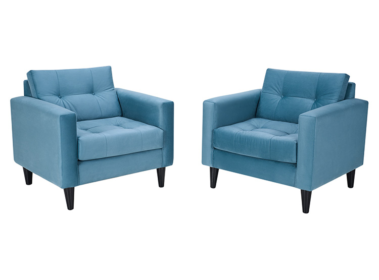 SET 2 SILLONES BODEVIR RETRO 1 CUERPO FELPA - 1