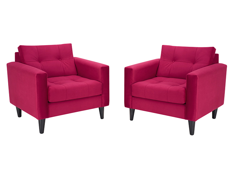 SET 2 SILLONES BODEVIR RETRO 1 CUERPO FELPA