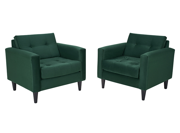 SET 2 SILLONES BODEVIR RETRO 1 CUERPO FELPA