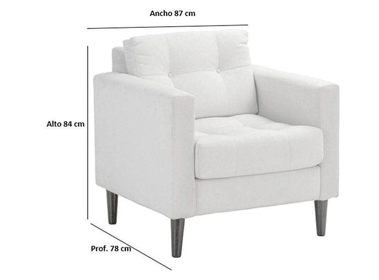 SET 2 SILLONES BODEVIR RETRO 1 CUERPO FELPA - 7