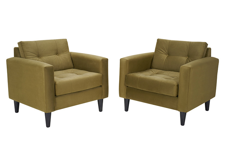 SET 2 SILLONES BODEVIR RETRO 1 CUERPO FELPA