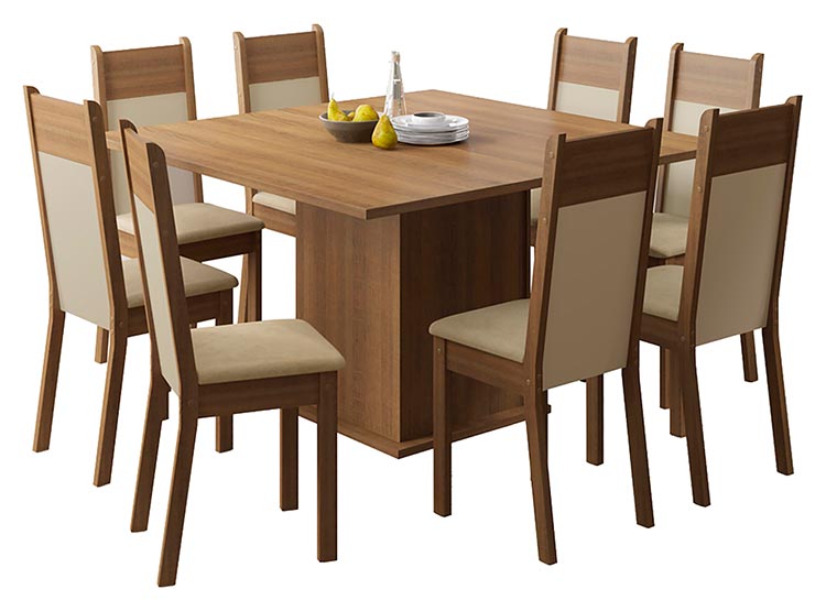 JUEGO COMEDOR VEKKA HOME CLARICE MORELLO 8S - 1