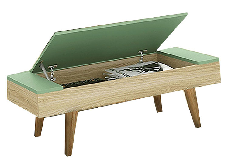 MESA DE CENTRO BE DESIGN LEAVES ALMACENAMIENTO NATURE VERDE - 2