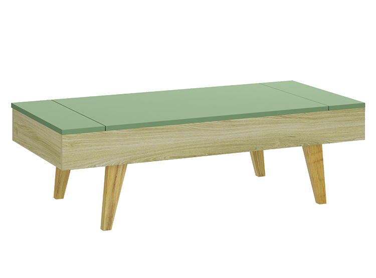 MESA DE CENTRO BE DESIGN LEAVES ALMACENAMIENTO NATURE VERDE - 1