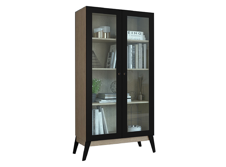 VITRINA BE DESIGN AMBER CAFE NEGRO 2P - 2