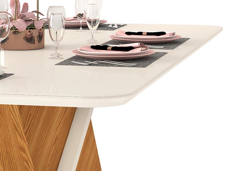 JUEGO DE COMEDOR DI PORETTI DESIGN STELA 8 SILLAS CRUDO - 6