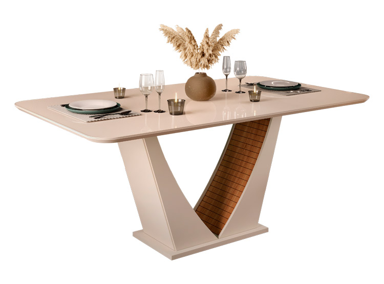 JUEGO DE COMEDOR ALTAVISION DALIA BIA CARVAL NEVE 6 SILLAS BLANCO - 3