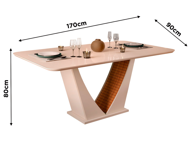 JUEGO DE COMEDOR ALTAVISION DALIA BIA CARVAL NEVE 6 SILLAS BLANCO - 5