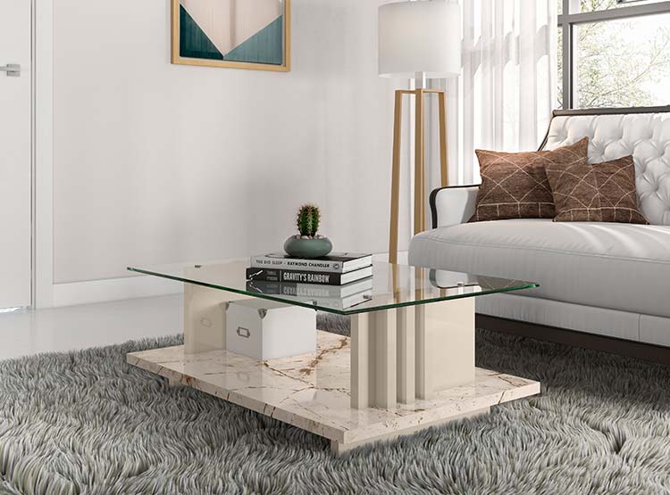 MESA DE CENTRO ALTAVISION CALACATA FRIZZ WHITE - 4
