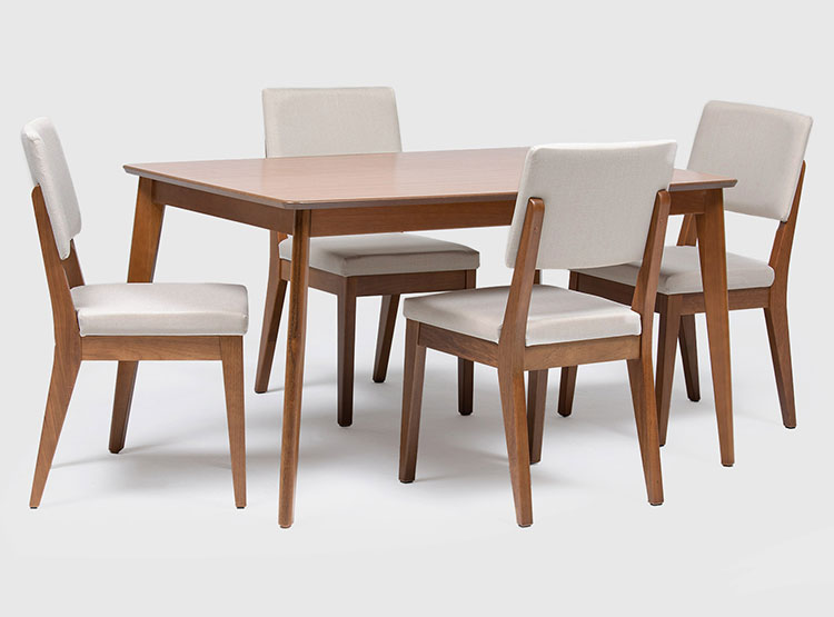JUEGO DE COMEDOR DECOCASA ADDAR ELLA 4S - 1