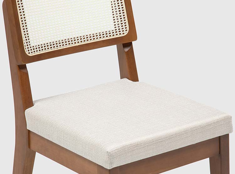 JUEGO DE COMEDOR DECOCASA ADDAR SAGA RATAN 1.35 4 SILLAS BLANCO - 10