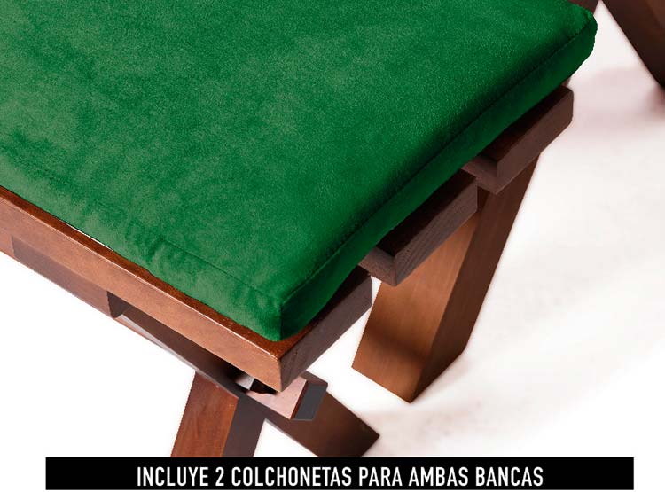 JUEGO DE COMEDOR LATAM HOME SEVILLA MURCIA TELA VELVET 4 SILLAS - 5