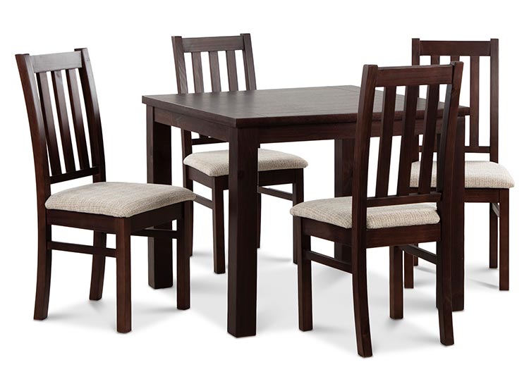 JUEGO DE COMEDOR CIC ÑUBLE 4 SILLAS CHOCOLATE BEIGE - 2