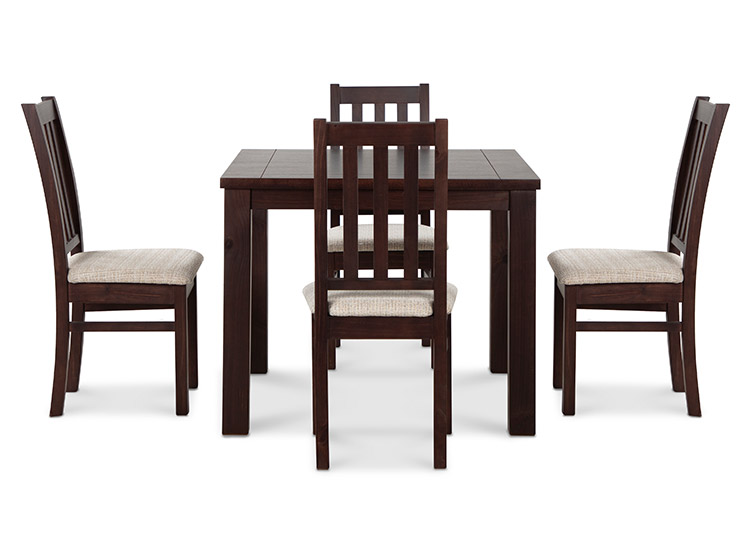 JUEGO DE COMEDOR CIC ÑUBLE 4 SILLAS CHOCOLATE BEIGE - 4