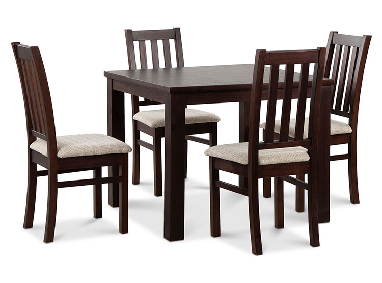 JUEGO DE COMEDOR CIC ÑUBLE 4 SILLAS CHOCOLATE BEIGE - 1