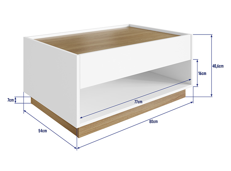 MESA DE CENTRO BE DESIGN BARI 80 X 54 CM - 5