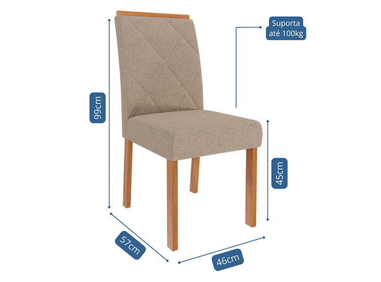 JUEGO DE COMEDOR DECOCASA ÁGATA FER LB 4 SILLAS CRUDO - 6