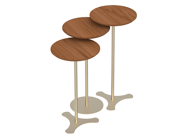 SET 3 MESAS DE CENTRO DECOCASA ORB METAL 30 X 30 CM