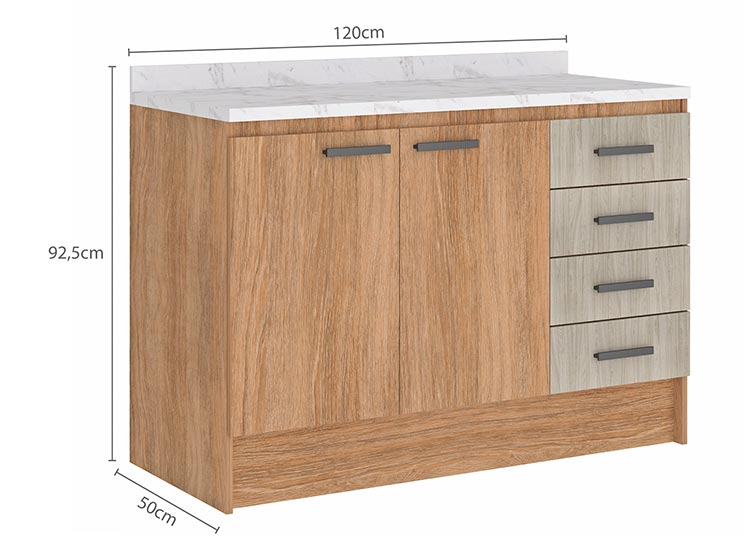 MUEBLE DE COCINA VEKKA HOME MIA BASE 12O - 7