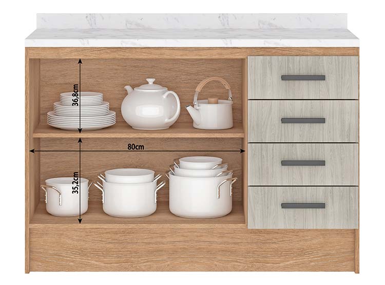 MUEBLE DE COCINA VEKKA HOME MIA BASE 12O - 8