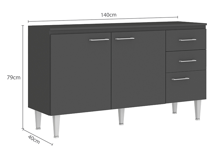 MUEBLE DE COCINA VEKKA HOME OPIE BASE 140 - 8