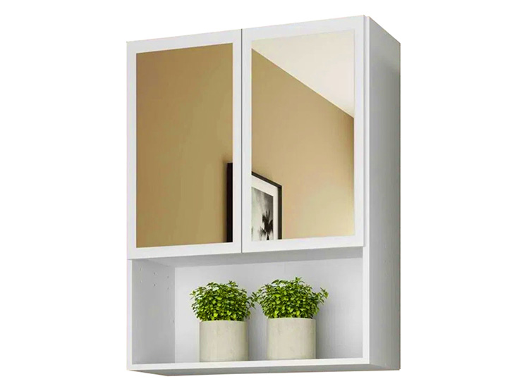 MUEBLE DE BAÑO BE DESIGN AÉREO SMART ESPEJO MDP 2 PUERTAS BLANCO - 3
