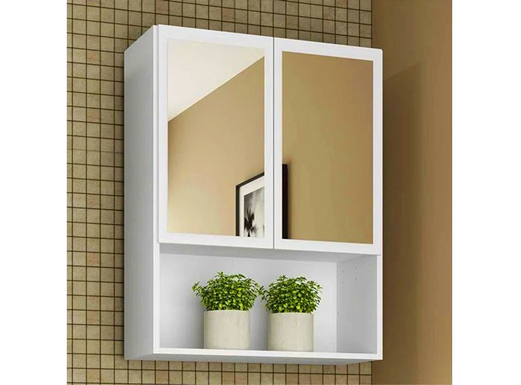 MUEBLE DE BAÑO BE DESIGN AÉREO SMART ESPEJO MDP 2 PUERTAS BLANCO - 5