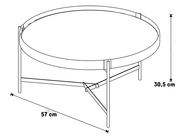 MESA DE CENTRO BE DESIGN AQUA COOPER  - 2