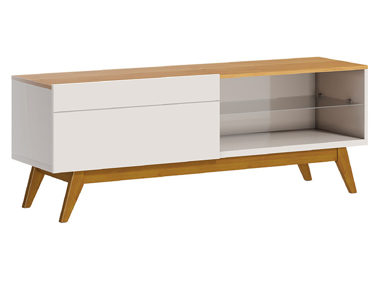 RACK TV BE DESIGN STAND CLASSIC 1.4 MDP BLANCO 55" - 1