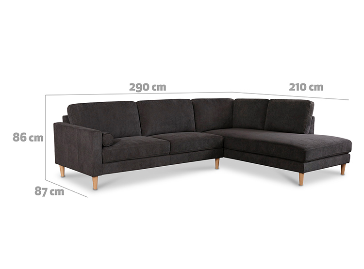 SOFA SECCIONAL LONDRES DERECHO GRAFITO - 6