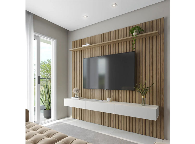 HOME RACK DECOCASA ASPEN 2.3 OAK OFF WHITE - 6