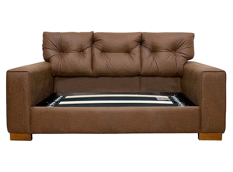 SOFÁ CAMA LIVING FACTORY MILI 3 CUERPOS CAFÉ 2 PLAZAS - 4