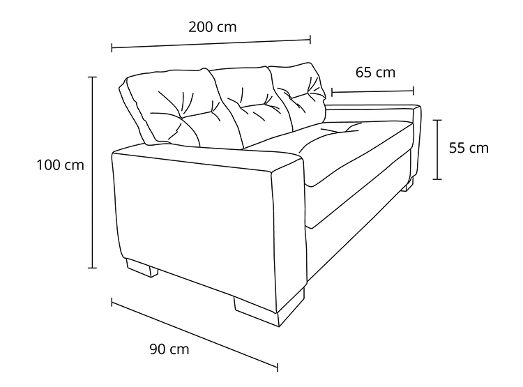 SOFÁ CAMA LIVING FACTORY MILI 3 CUERPOS CAFÉ 2 PLAZAS - 9