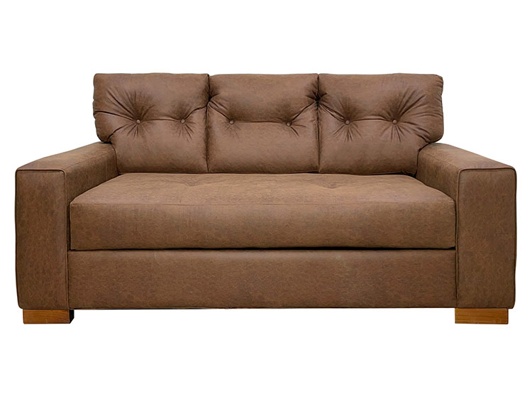SOFÁ CAMA LIVING FACTORY MILI 3 CUERPOS CAFÉ 2 PLAZAS - 1