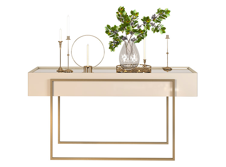 MESA DE ARRIMO VEKKA HOME PILAR BLANCO
