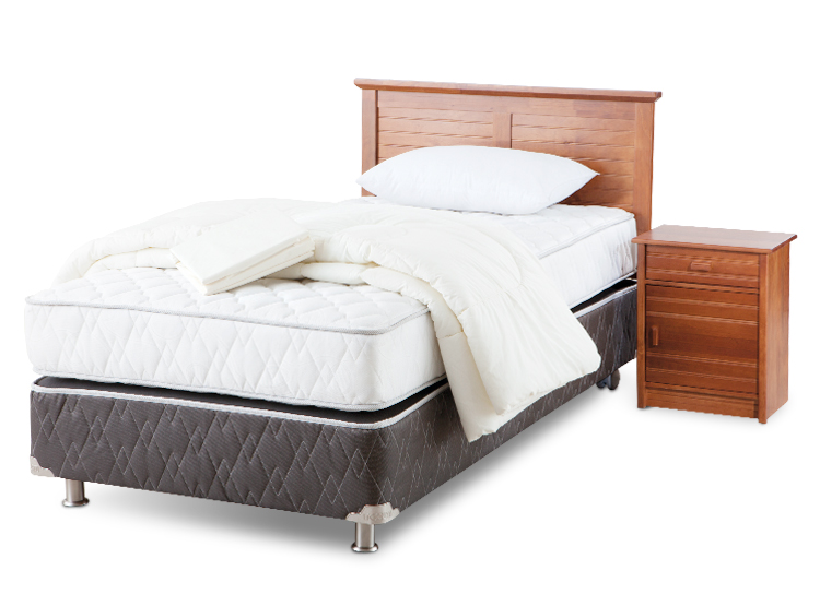 Box Spring Prado BOX SPRING ROSEN ERGO-T 1.5 PL + MUEBLES GRECO + TEXTIL