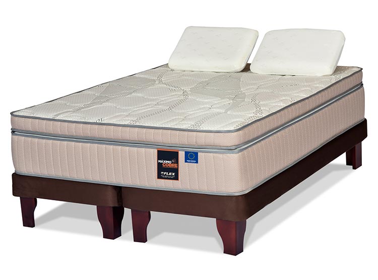 JUEGO DE DORMITORIO FLEX CAMA EUROPEA MÁXIMO COBRE KING CHOCOLATE + TEXTIL - 2