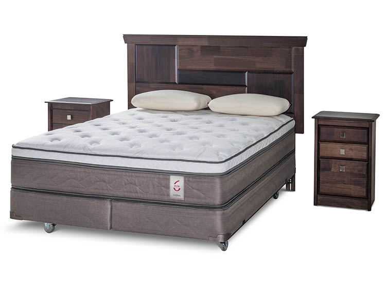 Box Spring Prado BOX SPRING ROSEN NEW STYLE 6 2PL B/D + MUEBLES DOMENICO + TEXTIL