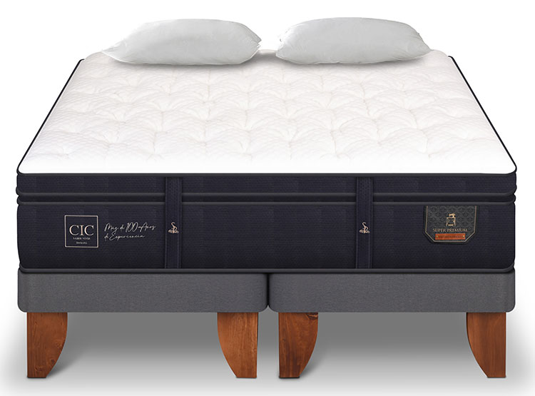 JUEGO DE DORMITORIO CIC CAMA EUROPEA SUPER PREMIUM BD 2 PLAZAS + ALMOHADAS - 1