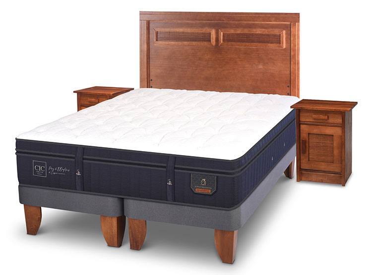 JUEGO DE DORMITORIO CIC CAMA EUROPEA SUPER PREMIUM BD 2 PLAZAS + SET MILAN - 2