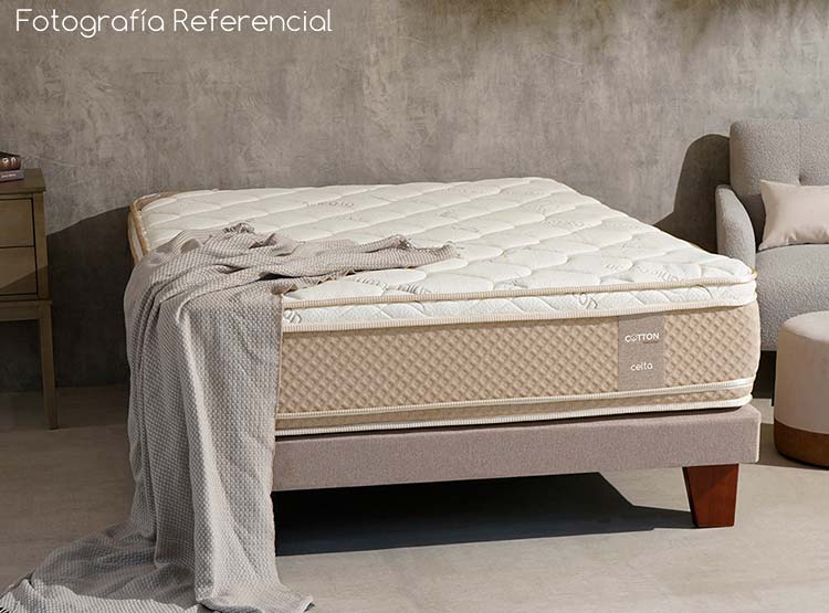 JUEGO DE DORMITORIO CELTA CAMA BOX EUROPEA IBERICO COTTON ORGANIC BD SÚPER KING + SET ARAGON - 7